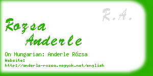 rozsa anderle business card